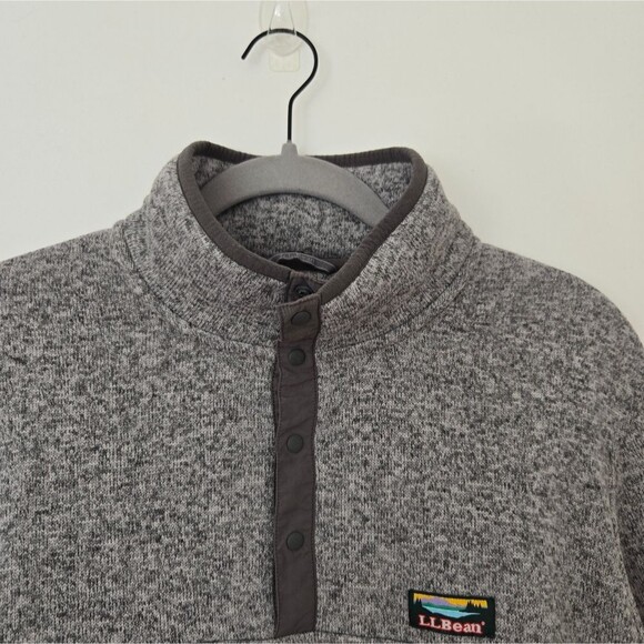 L.L. Bean Fleece mens size Large Marbled Grey - Picture 3 of 8